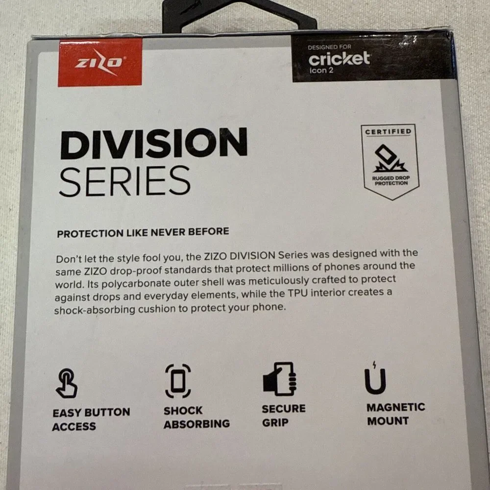 Zilo Division Series Cricket Icon 2‎ Phone Case Black, Magnetic Mount,